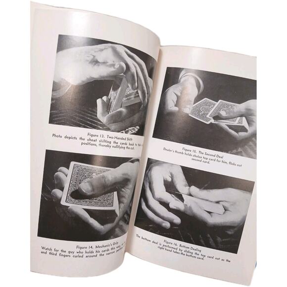 1974 John Scarne On Cards Hardcover Dust Jacket Cheating Gambling Technical How - Picture 6 of 16